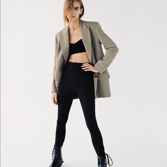 2 per $30 in pants and leggings .  ZARA TRF stretchy ruched leggings. - Picture 3 of 5